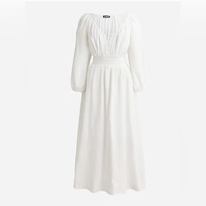 V-neck midi dress in soft gauze